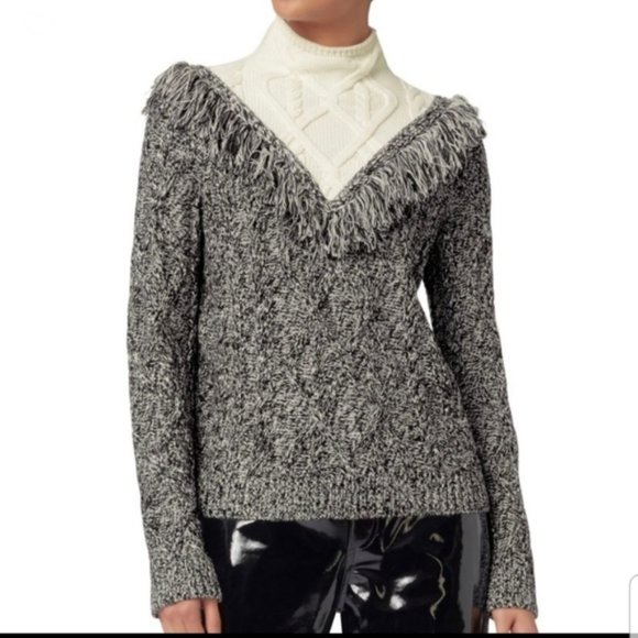INTERMIX Sweaters - INTERMIX Deja Cable Knit Fringe Sweater